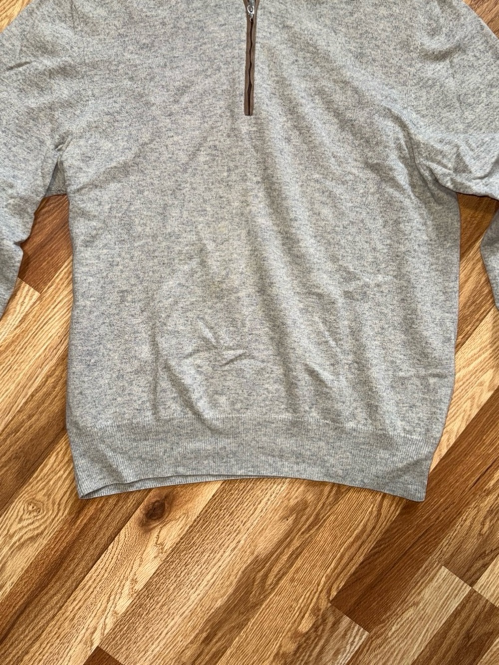 Cruciani Men's Light Gray Quarter-Zip Sweater - Picture 8 of 8